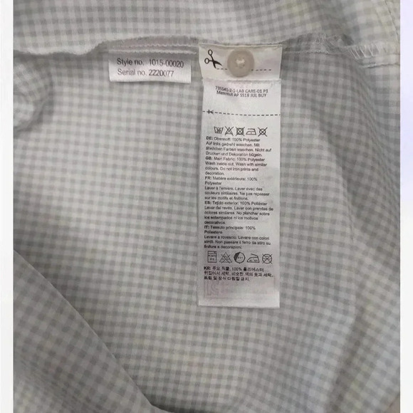 Mammut Short  Sleeve Grey Plaid Button Down Shirt Size Small - Picture 11 of 12